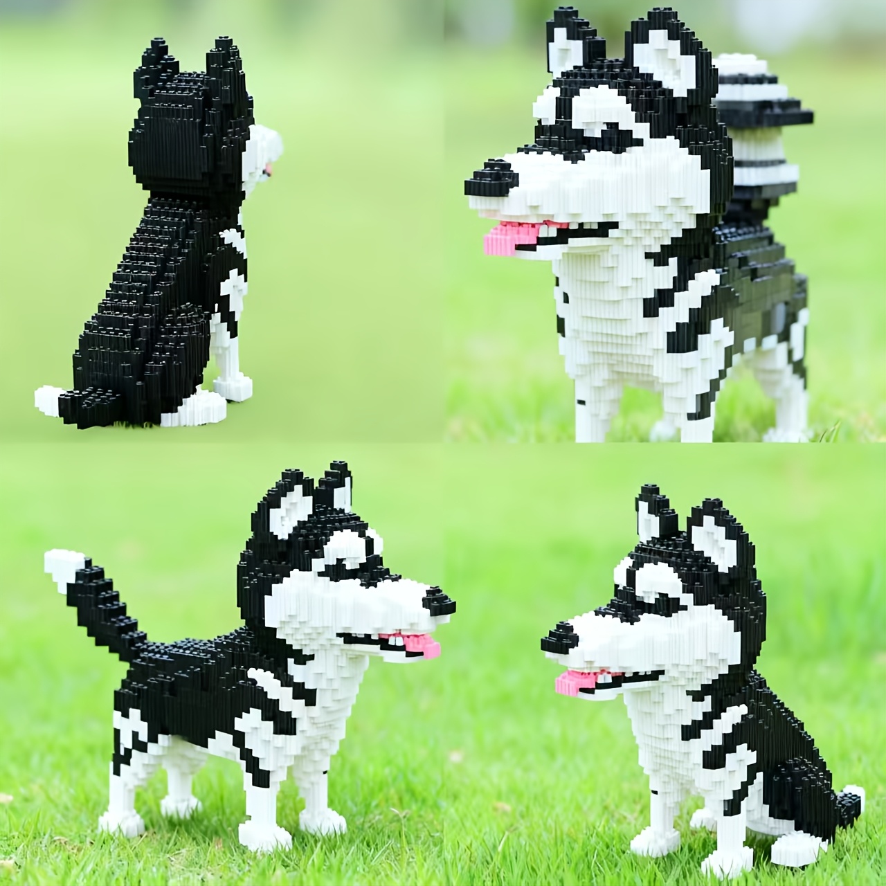 Sitting Shiba Inu Building Blocks, 3D Dog Ornament